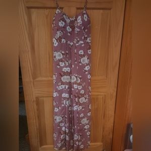 Xhileration Pink Floral Jumpsuit